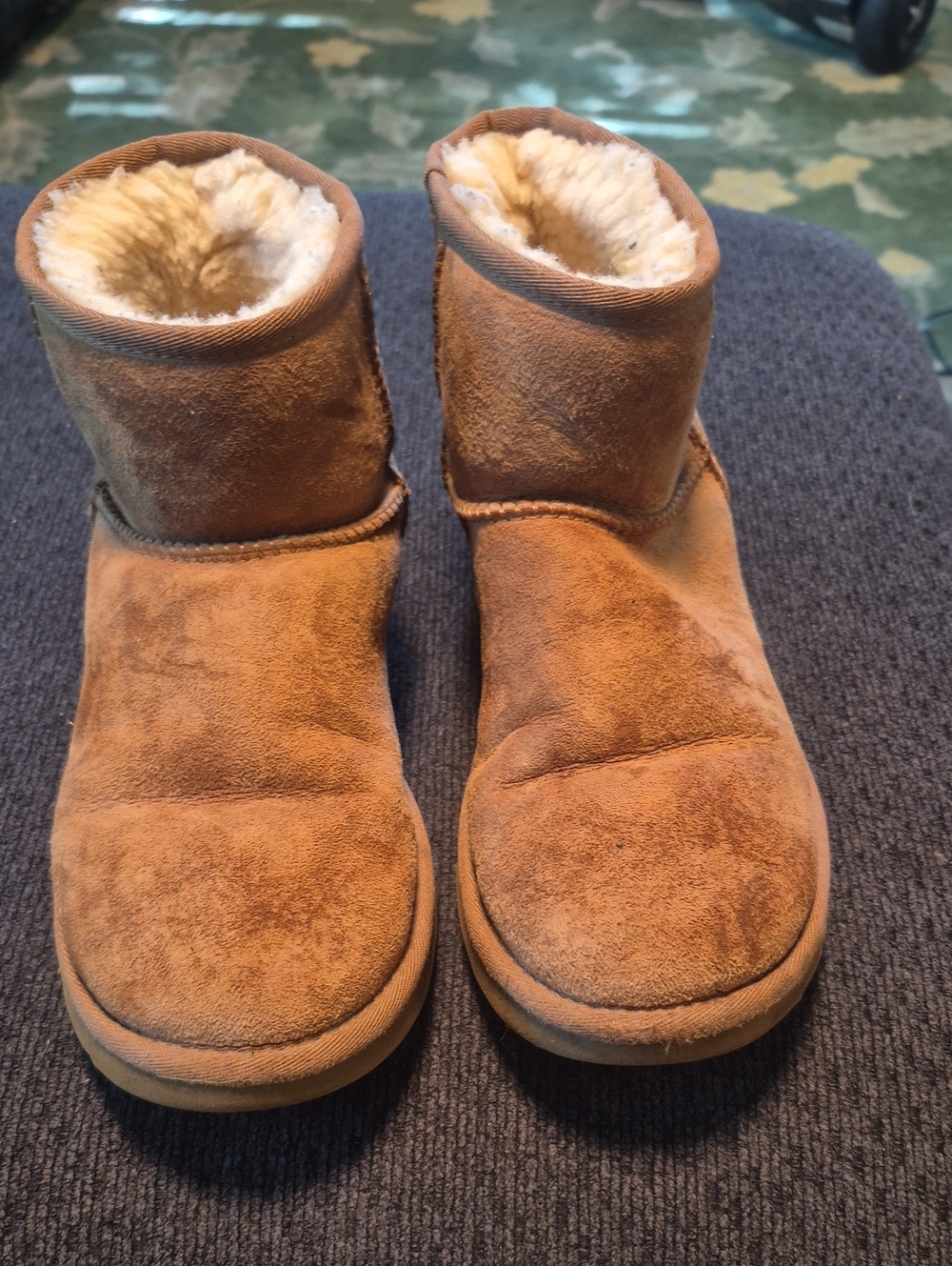 UGG Kids Chestnut Suede Shearling Boots